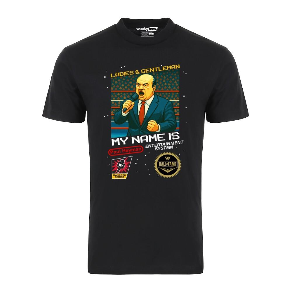 My Name Is Paul Heyman Wrestling 8-Bit Gaming System Style Graphic Tee Shirt Unisex T-Shirt S