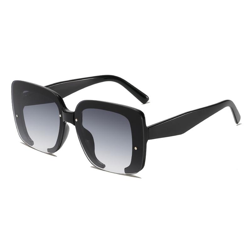 

Высококачественные женские солнцезащитные очки с квадратной инкрустацией и блестящей пудрой