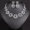 Luxury European & American Necklace & Zircon Earrings Set - Women's High-End Ins Style for Evening & Wedding Dress