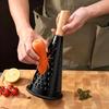 Stainless Steel Grater with Comfortable Wood Handle Multi-use Kitchen Gadget for Cheese Vegetable Fruit Home Daily Cooking