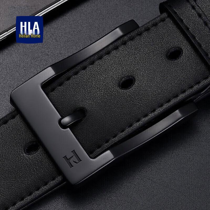 HLA Men's Genuine Leather Pin Buckle Belt