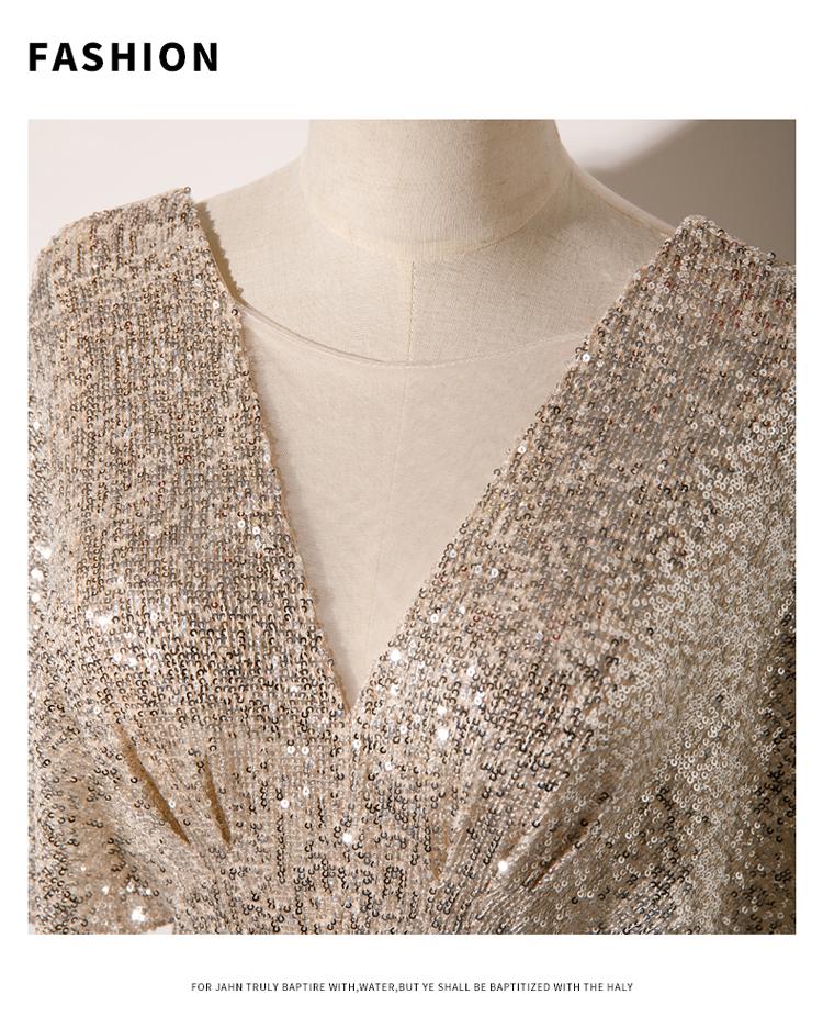 Rochie de seară elegantă 2024 Champagne cu trenă tip pește pentru femei - Stil de banchet de înaltă clasă