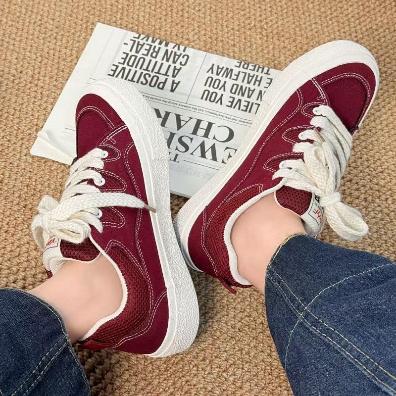 Fashion 2025 New Red men Vulcanize Shoes Casual Platform Sneakers Vintage Sports Female Korean Designer Flats Harajuku School Tennis