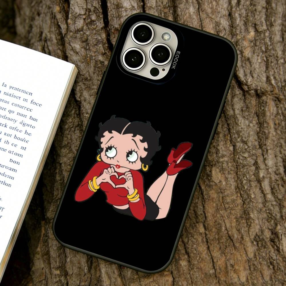 

Cartoon Betty Boop Phone Case For iPhone 17,16,15,14,13,12,11 Plus,Pro Max,XS,Colorful Silver Phone case Funda Cover iPhone14
