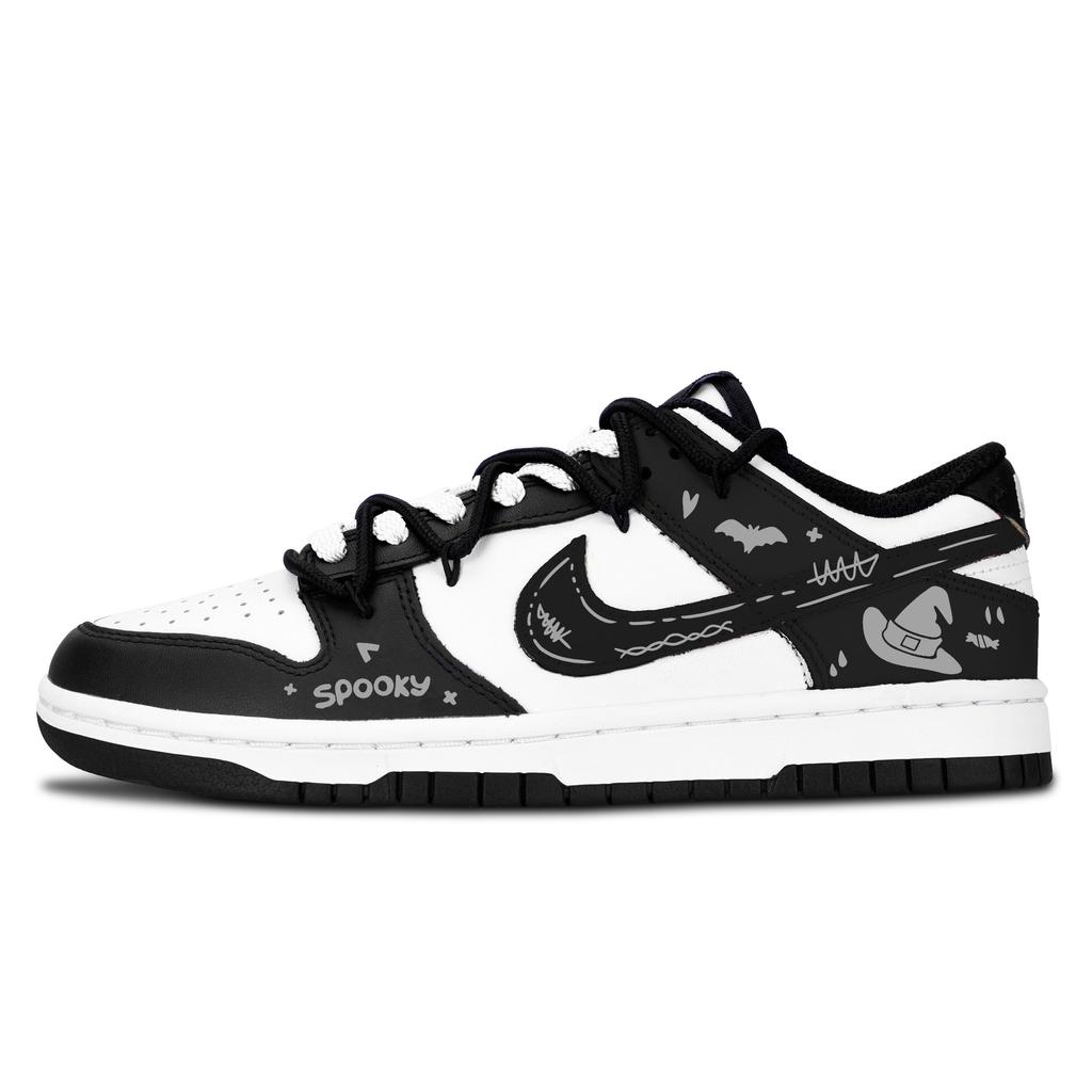 Nike Dunk Black White, Witch Manga Trendy And Cool Abrasion Resistant Low Top Skateboard Shoes Unisex Gray DD1391-100(Team883-)