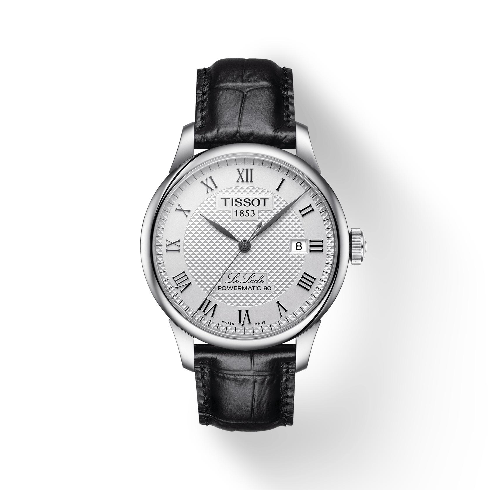 Tissot Leather Strap silver Dial Men`s