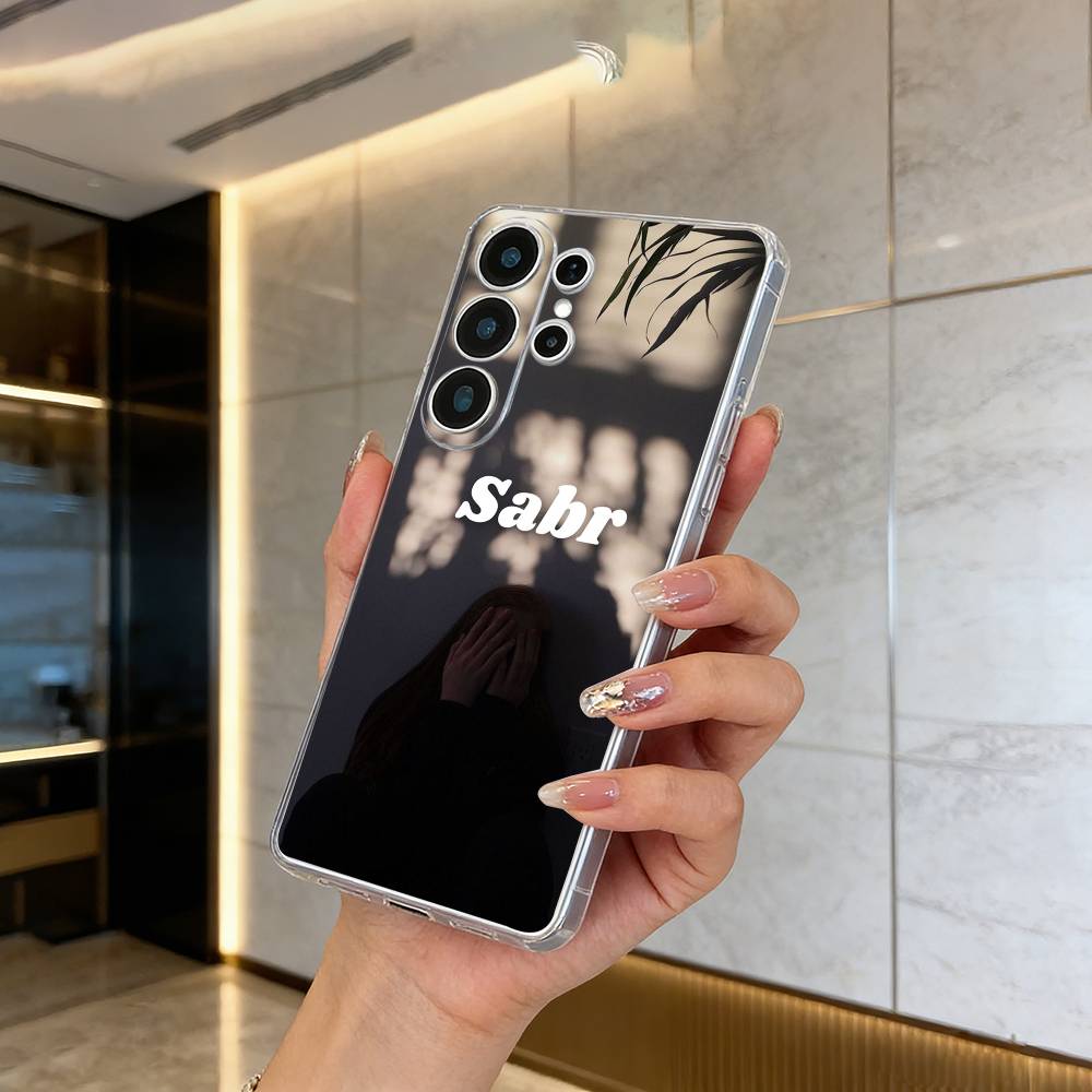 Quran -Sabr Islam -Patience Phone Case For Samsung S25,S24,S21,S22,S23,S30,Ultra,S20,Plus,Fe,Lite Transparent Cover