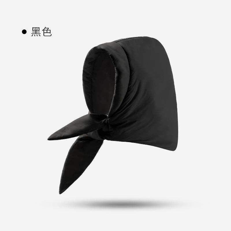 Women Girls Winter Down Hat Windproof Hooded Scarf Soft Warm Balaclava Skull Cap Beanie Hat Waterproof for Cold Day Snow Ski