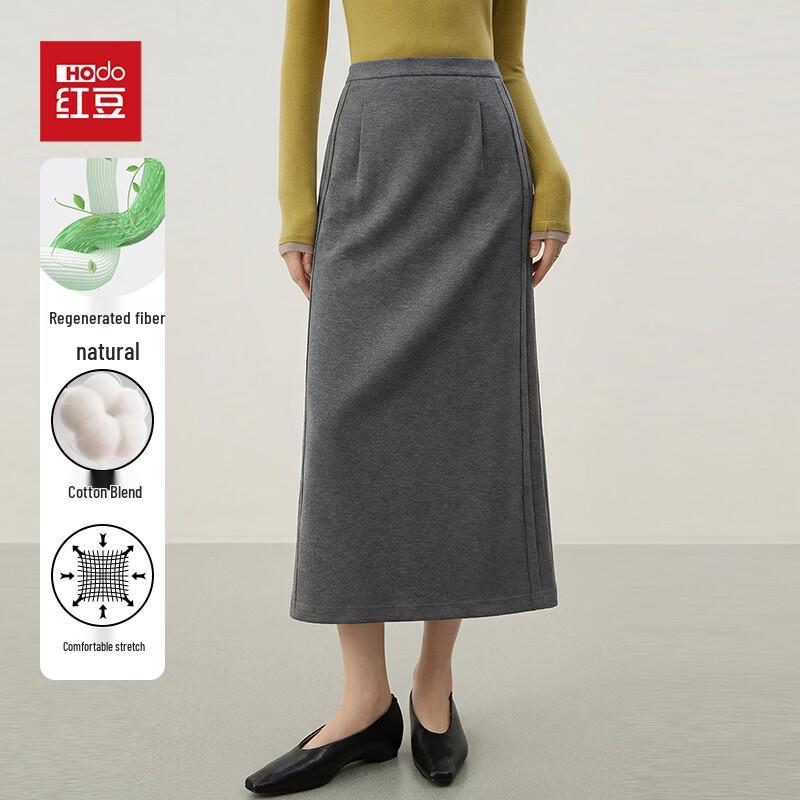 Women's Draping Slim-Fit High-Waist Knitted Midi Skirt