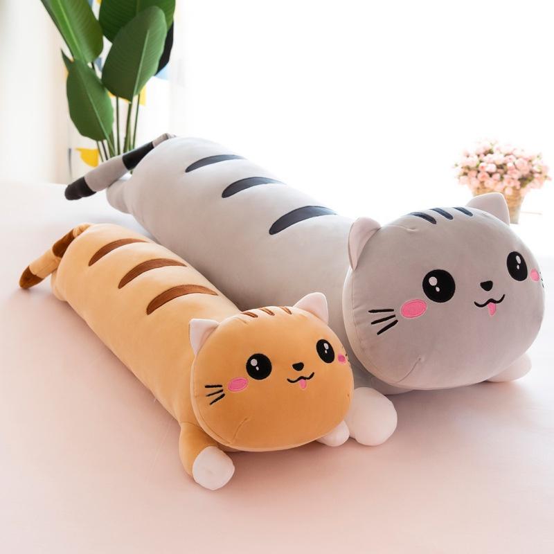 Long Cat Plush Toy Pillow Kids Birthday Gift Home Decor