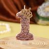 Glitter Number Candle: First Birthday Cake Decoration Prop