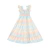 Girls Summer Spaghetti Strap Tiered Cake Dress Kids Beach Vacation Princess Sundress