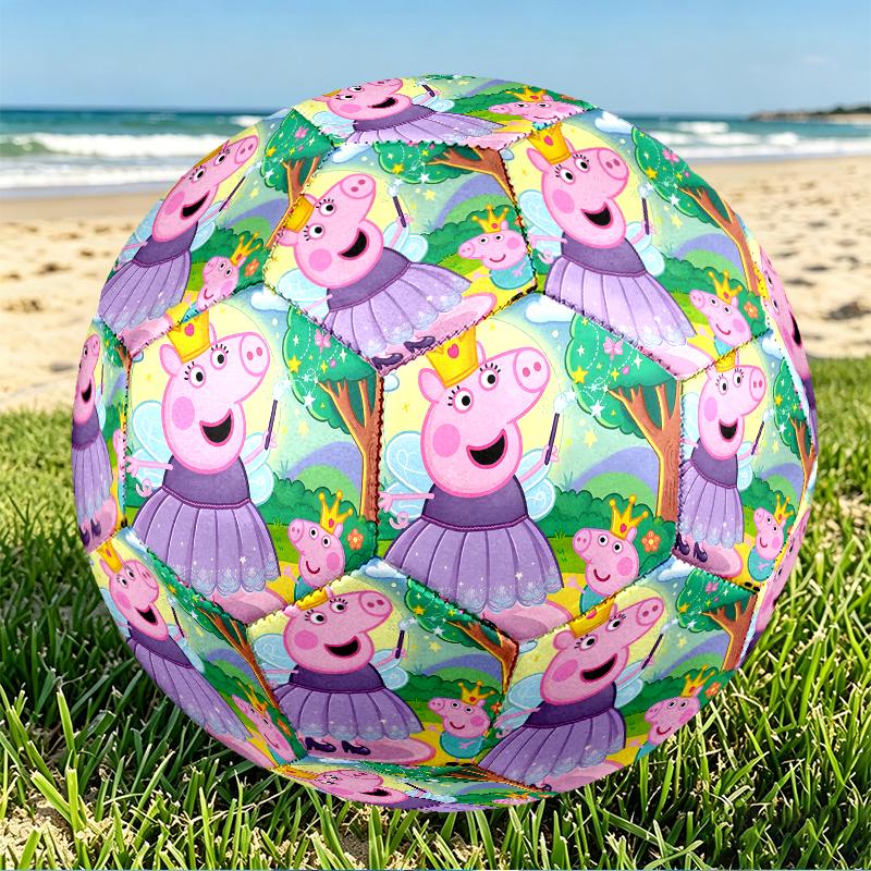 Pink Pig Print Size 5 Soccer Ball, PU Wear Resistant Football for Match Training and Daily Practice, Birthday Gift for Soccer Fans