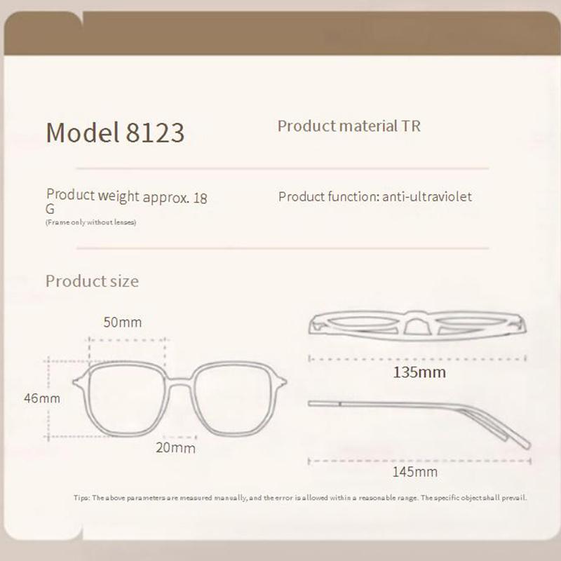 Metal Frame Men And Women Same Style Glasses Frame Fashionable Commuting Anti-blue Light Glasses Myopia Glasses Frame