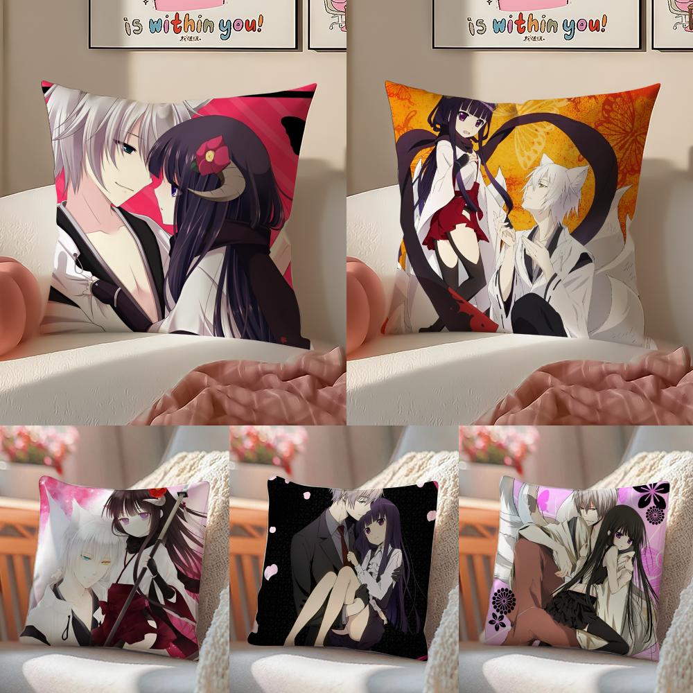 Romantic Anime FFox Servant SS Cushion Cover Pillowcase Short Plush Invisible zipper Room Sofa Cushion Cover