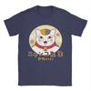 Mens Nyanko Sensei Neko Natsumes Book Of Friends T Shirts Anime Pure Cotton Clothing Vintage Tee Shirt Birthday Gift TShirts