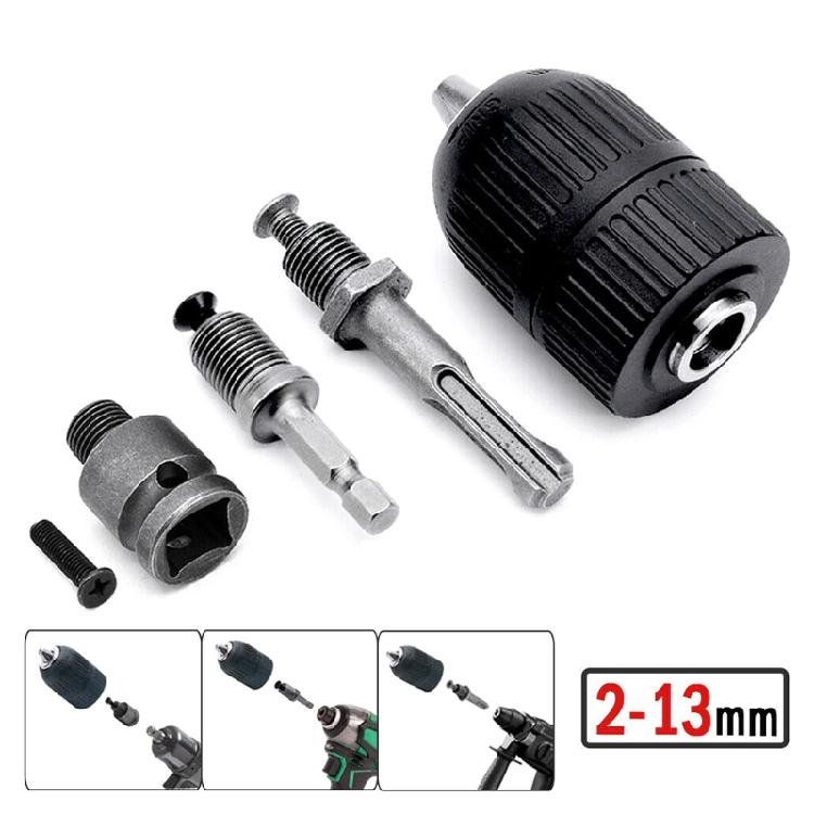 Plastic Hand Tight Drill Chuck Set Converts a Cordless Power Screwdriver