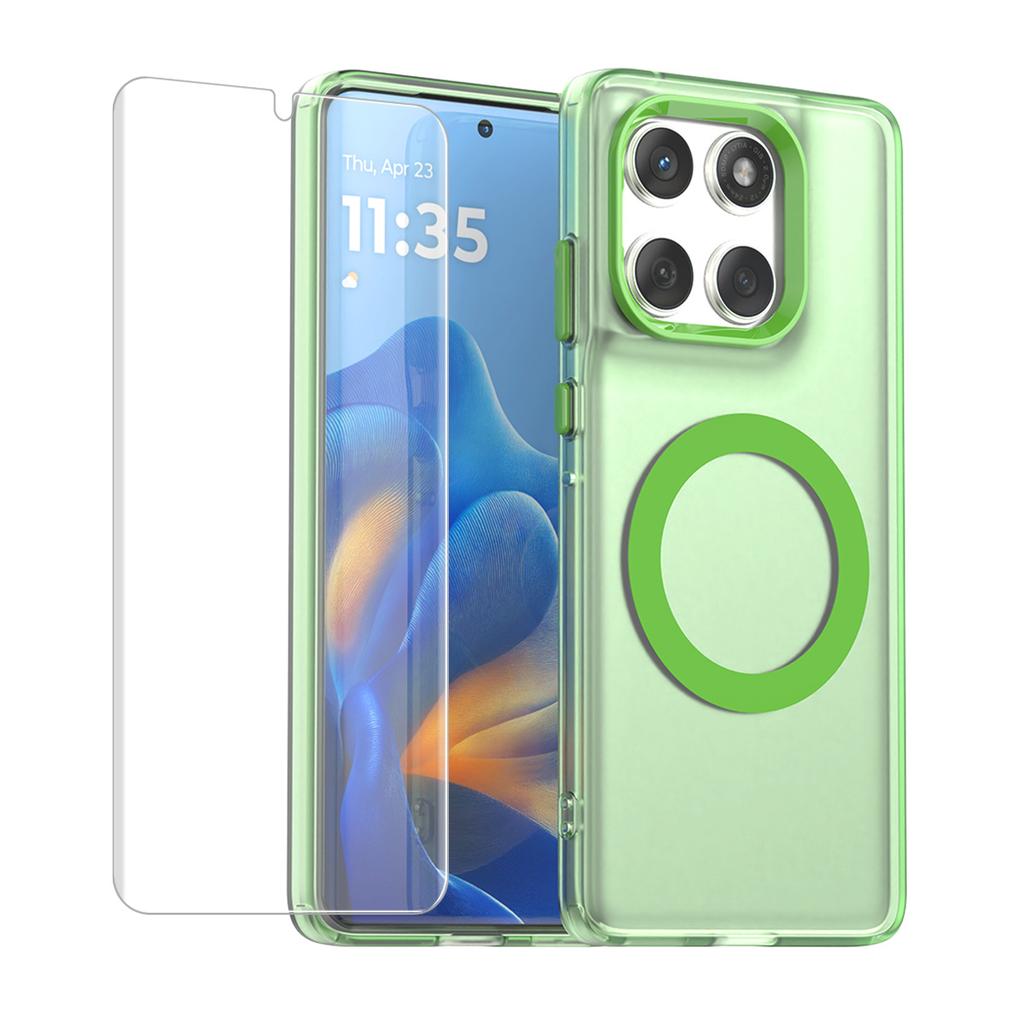 For Motorola Edge 60 Pro 5G ENKAY Hat-Prince Magnetic Case with Hydrogel Film PC TPU Phone Cover