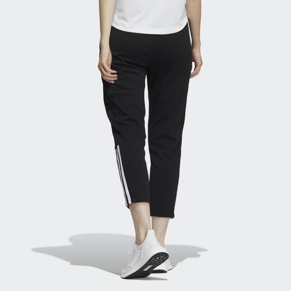 Adidas Three Stripe Cropped Track Pants Women Bottoms Black H09745
