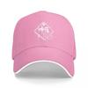 Shinra Electric Power Company Logo Baseball Cap Black with White Trim and Diamond Design Inspired by Anime Style Branding