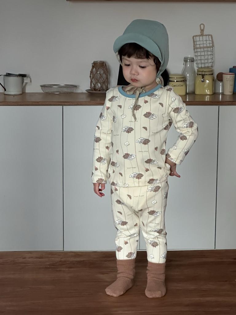 [Upgraded Version] Children's Pajamas and Girls' Class A Long Johns, Long Johns, Wool Pull-up Rack Homewear Set