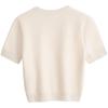 Calvin Klein Ss24 Letter Print Pullover Short Sleeve Knit Top Women tops Milk-White J222972