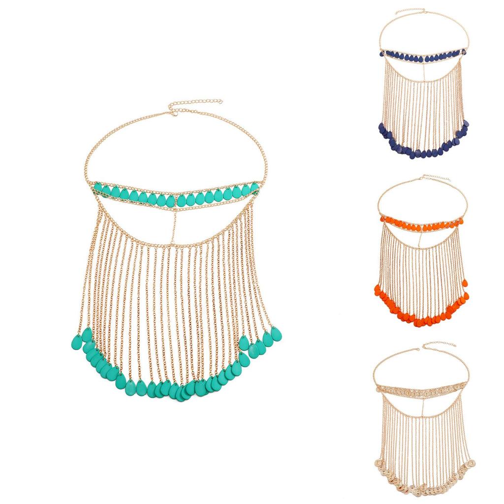 Modern European Headwear With Metal Coins And Tassels For Party Decor