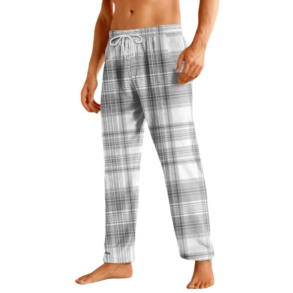 Men's Home Soft Pajama Pants Drawstring With Pockets Casual Sports Pants