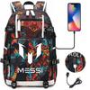 Large Capacity Schoolbag with Shoulder Strap; Student Three-piece Pencil Case Set
