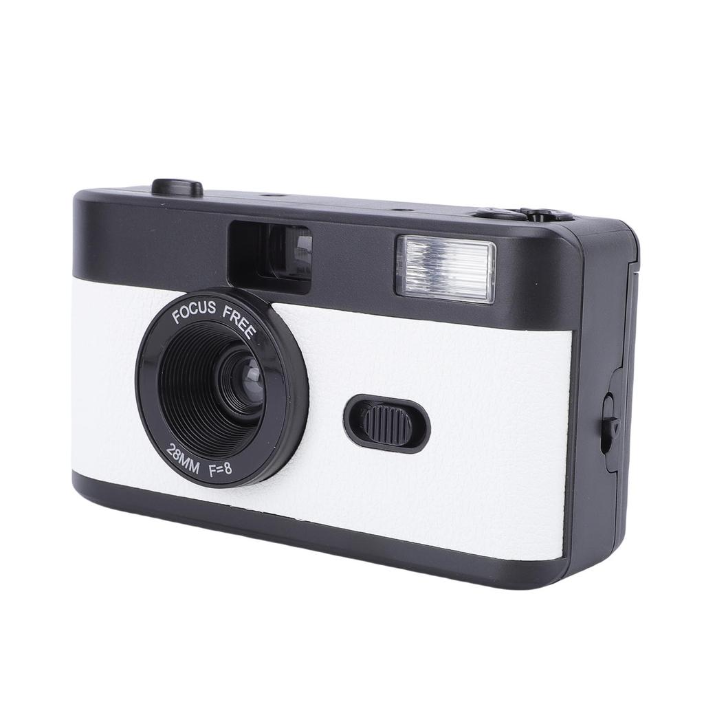 35mm Film Camera 28mm F/8 Reusable Retro Film Camera with Flash 27 Color Films for Students Adults Birthday Gifts