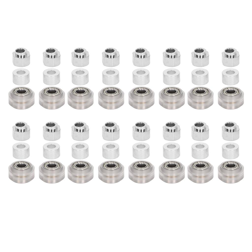 POM Pulley Wheel Set with Rubber Bearing Wheel Eccentric Spacer Round Column for 3D Printer