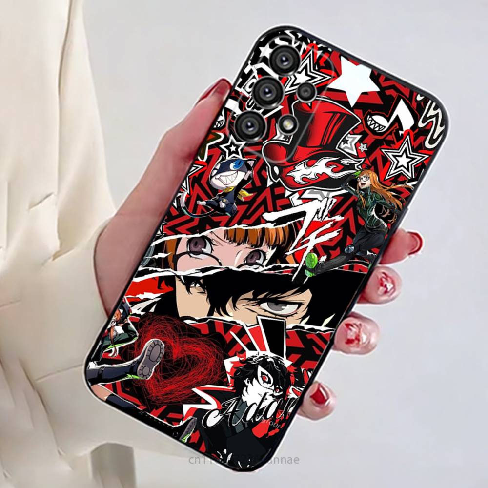 Game P-Persona 5 Phone Case For Samsung Galaxy A13,21s,22,31,32,52,53,71,80,A91 Soft Black Shell