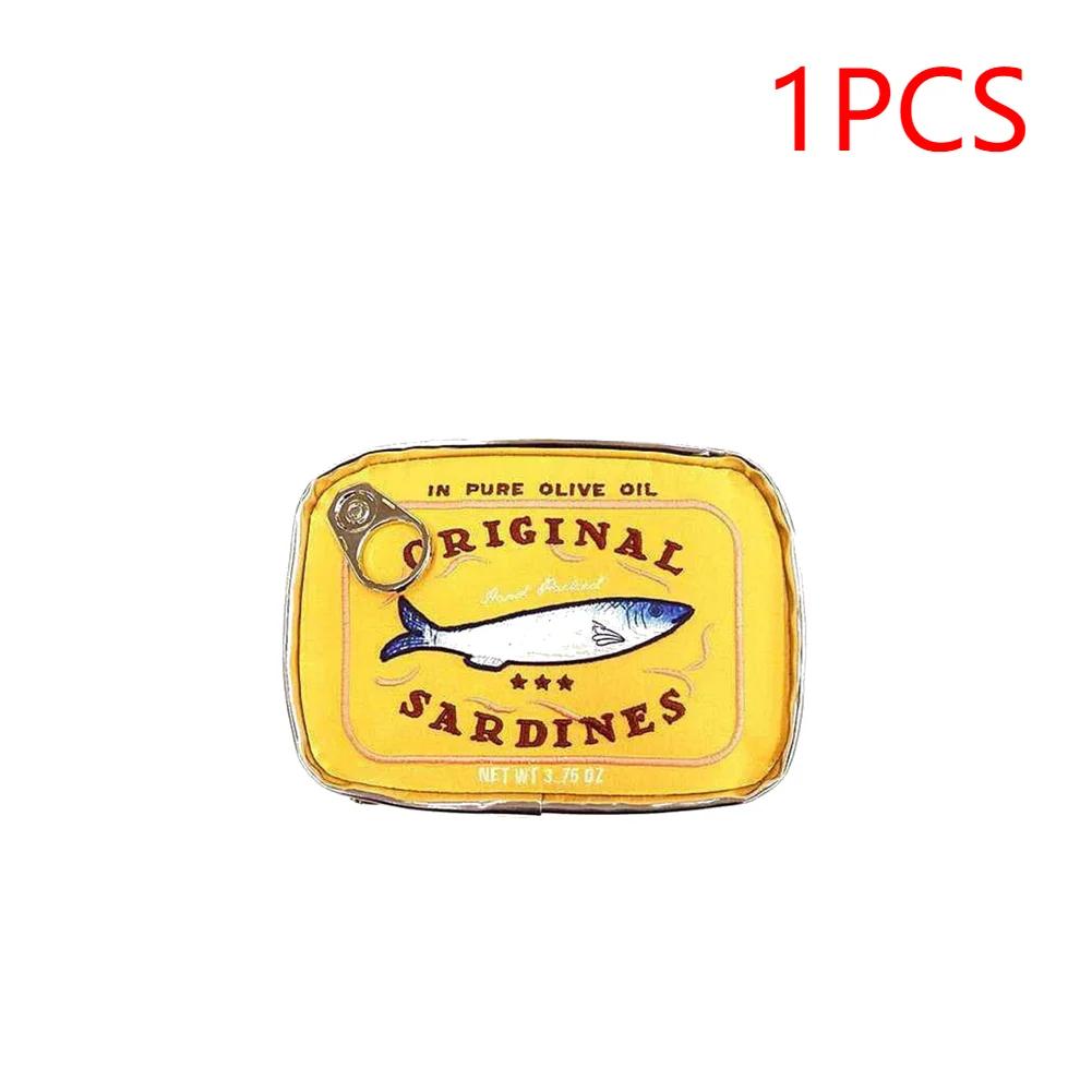 Canned Sardines Style Bath Travel Cosmetic Bag Cute Toiletry Bag Fashion Handbags Makeup Pouch Case Beauty Bag for Weekend Vacat