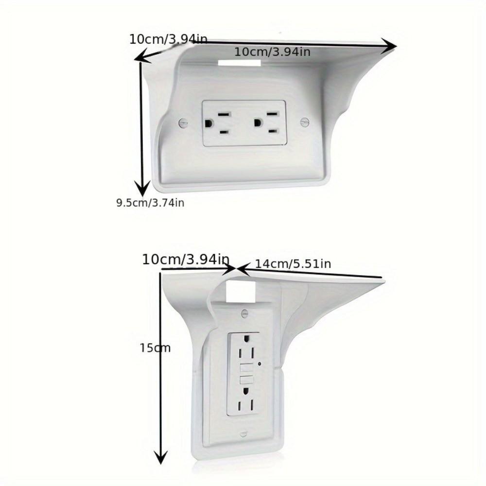 Kunststoff-USB-Ständer Wohnzimmer Handy-Ladehalter Schalter-Ständer Steckdosen-Regal Badezimmer-Aufbewahrung