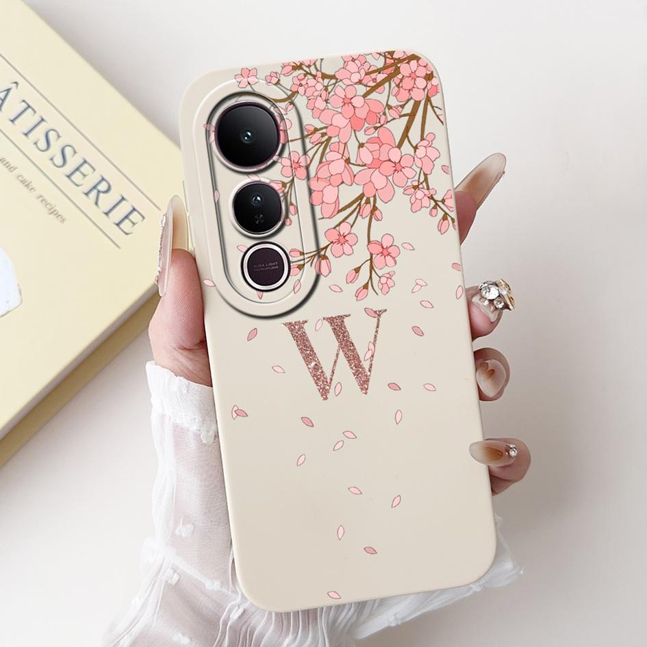 For Vivo V50 Lite Case 2025 Cute Crown Flower Letters Soft Silicone Matte Shockproof Cover For Vivo V50 V2427 V 50 V50Lite Funda