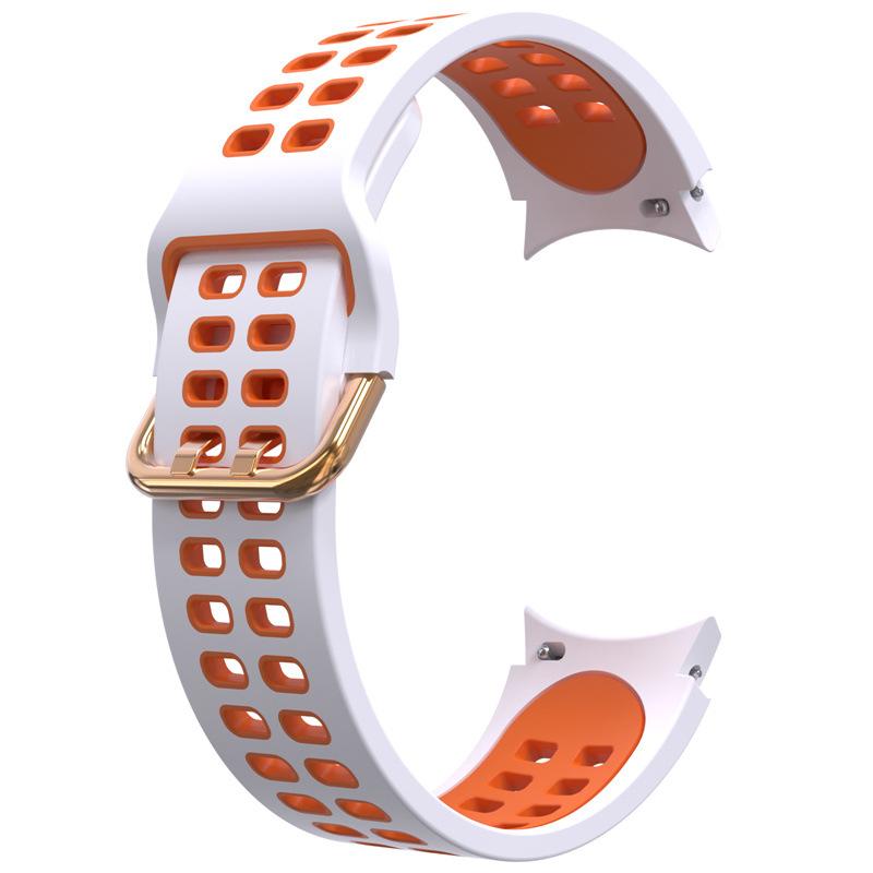 Two-color Silicone Strap for Samsung Galaxy Watch 7/6/Classic/5/4 44mm 40mm 47mm 43mm/5 Pro 45mm Bracelet Watchband Accessories