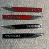 2pcs Metal Badges TURBO Turbocharger Fender Car Emblem Durable Vehicle Modification Additions Enhance Aesthetics Compatible with
