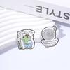 Xiaomi Hay Que Dejar Ir Lo Que Nos Dejó Ir Enamel Pins Frog Blowing Dandelion & Spiral Tree Hole  Motivate Spanish Brooch Jewelry Gifts