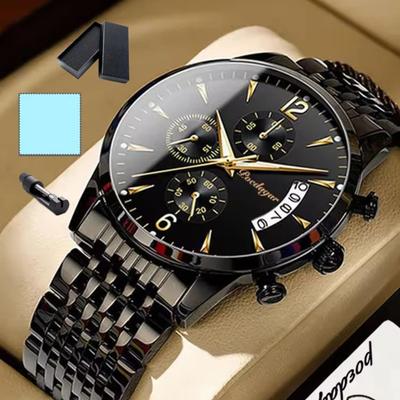 Uhr POEDAGAR Neue Mode Herrenuhr Wasserdicht Leuchtend Datum Sportuhren Luxus Quarz-Armbanduhr Luxuri Männliche Uhr +Box