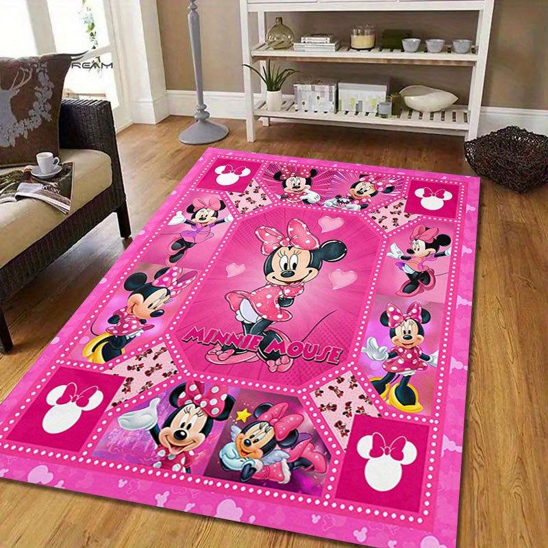 1pc Disney Cartoon Characters Pattern Carpet Area Rug Non-slip Carpet Hand Washable Floor Mat Suitable For Living Room Bedroom Home Decor Ro