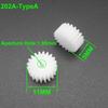 10Pcs/Lot 0.5M 0.5 Modulus 20 Teeth Plastic Spur Cylinder Gear Pinion Bore Hole Aperture 2MM 1.95MM 2A 20T 5X11MM Reduction Gear