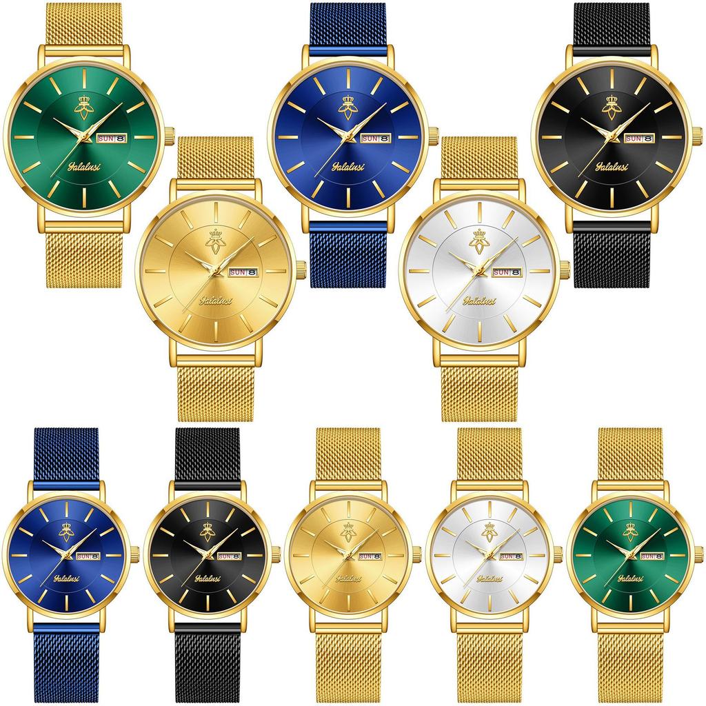 Yalalusi Luxury Dw Watch Mesh Strap Women'S Watch Couple Watch Calendar Quartz Watch Light Luxury Waterproof Ladies Watch
