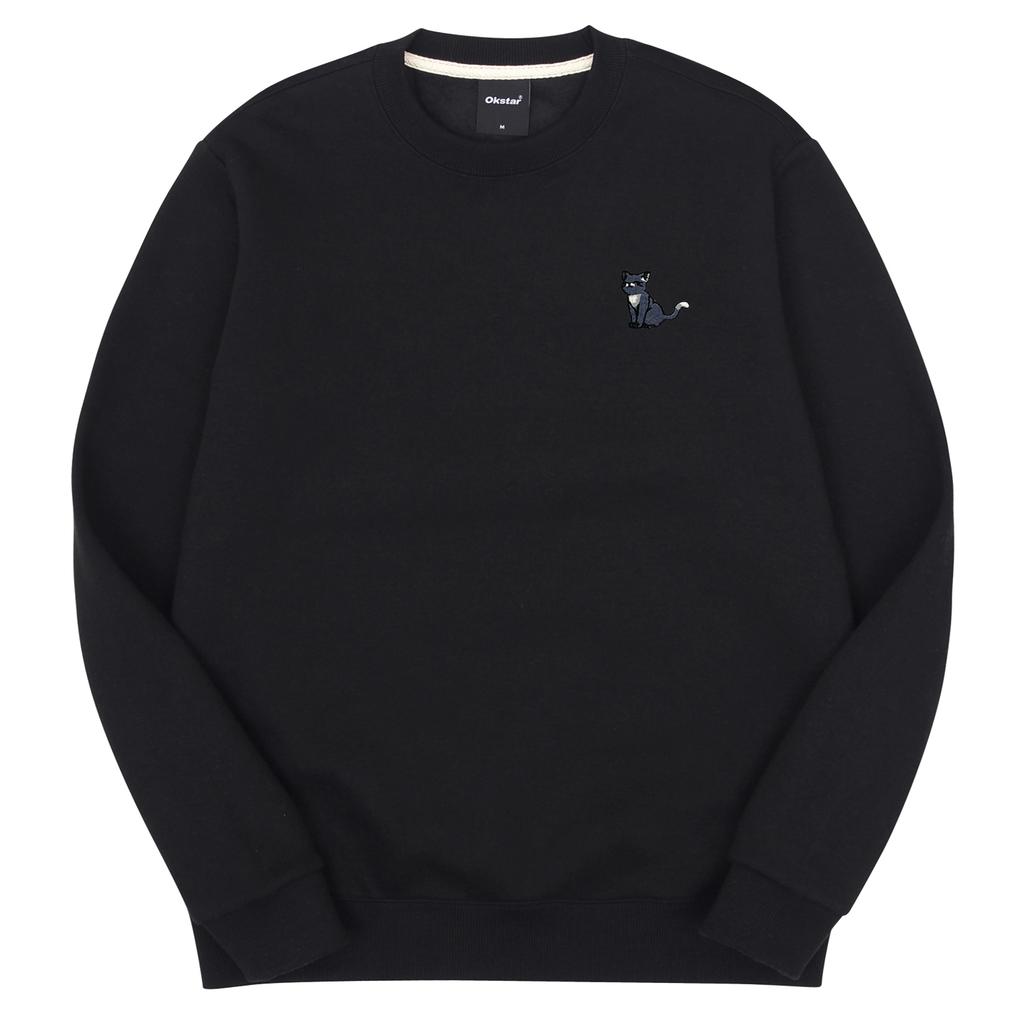 OKSTAR Happy Cat Embroidered Double-Sided Sweatshirt (Type C)