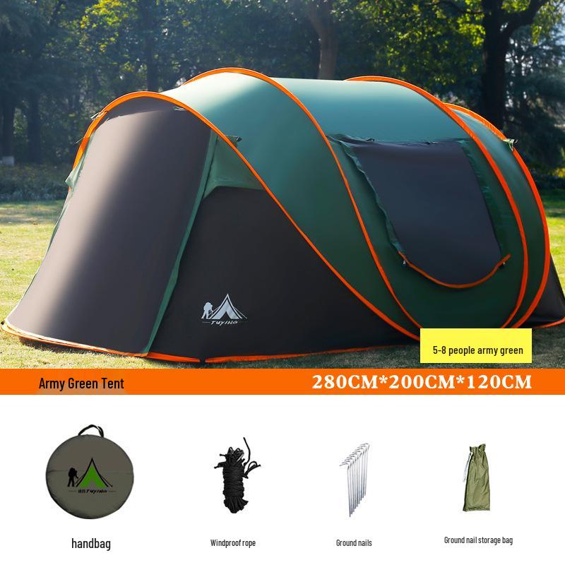 Automatic Pop-Up Tent for 3-4 People - Portable, Foldable, Ideal for Beach or Camping