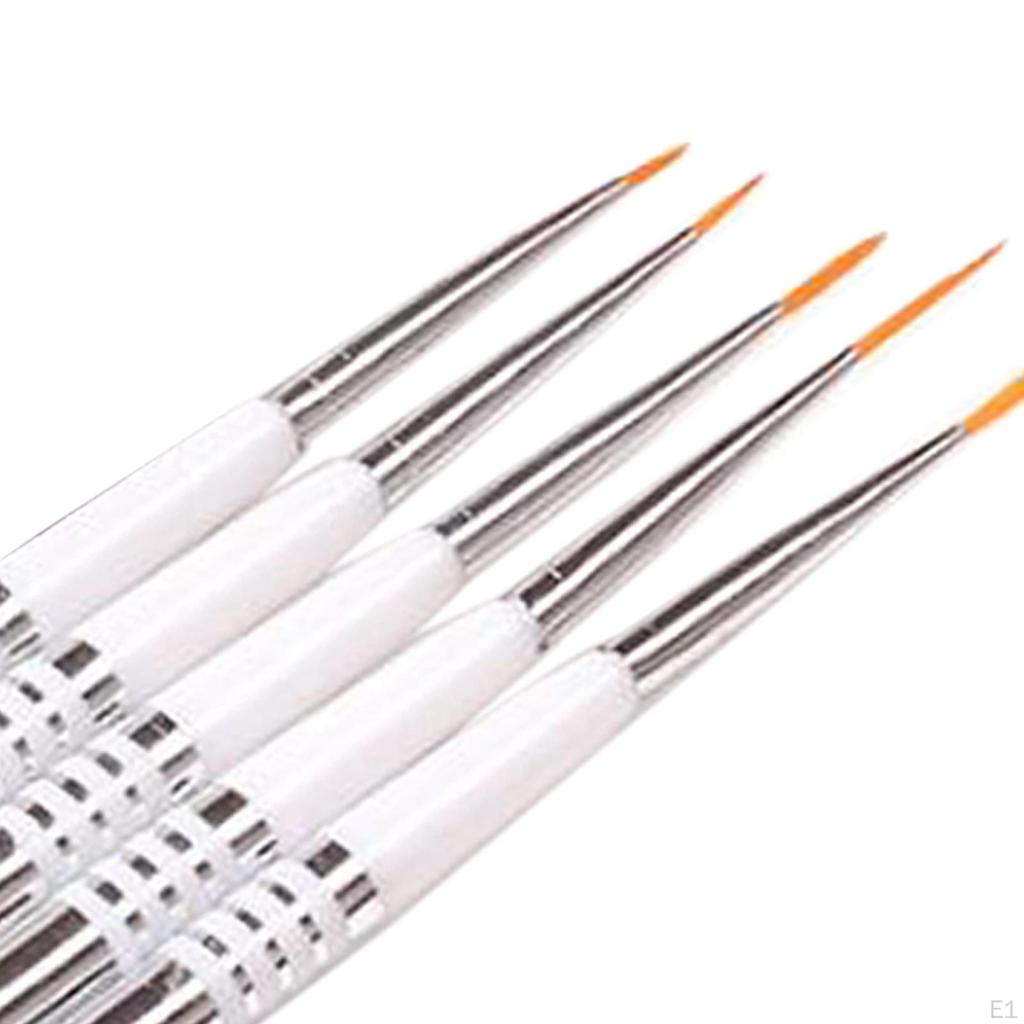 5x Nail Art Brushes Point Drill Drawing Painting Tools Liner Brush Manicure