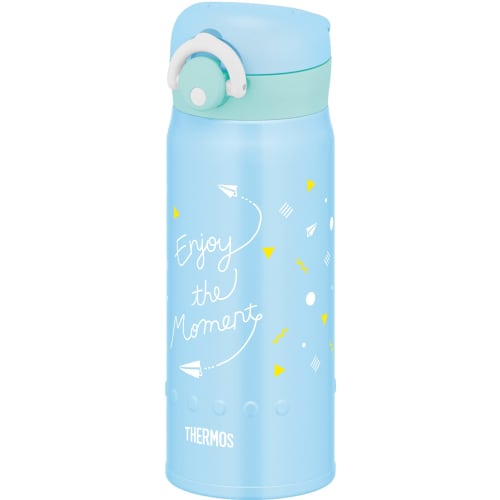 Thermos Vacuum Insulated Portable Mug, 400ml, Blue and White, JNR-401 BLWH