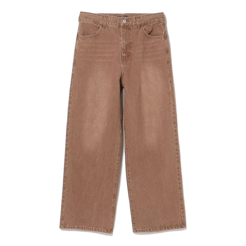 [Beams Heart] Jeans Blast Wide Straight Denim Men's BROWN S