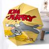1pc Tom and Jerry Automatic Folding Umbrella - Compact 8-Rib Design, Durable Plastic & Iron1336L