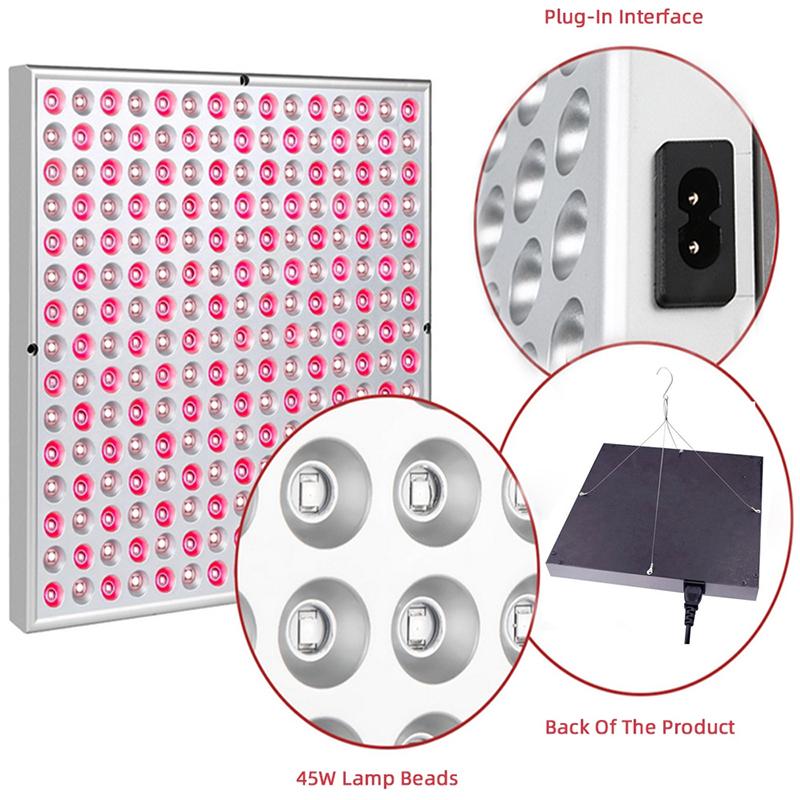 NEUES LED-Lichttherapie-Panel 45W Körper-Schmerzlinderungsbehandlung 660nm 850nm Nahinfrarot Ganzkörper Gesicht Anti-Aging Rotes Wachstumslicht