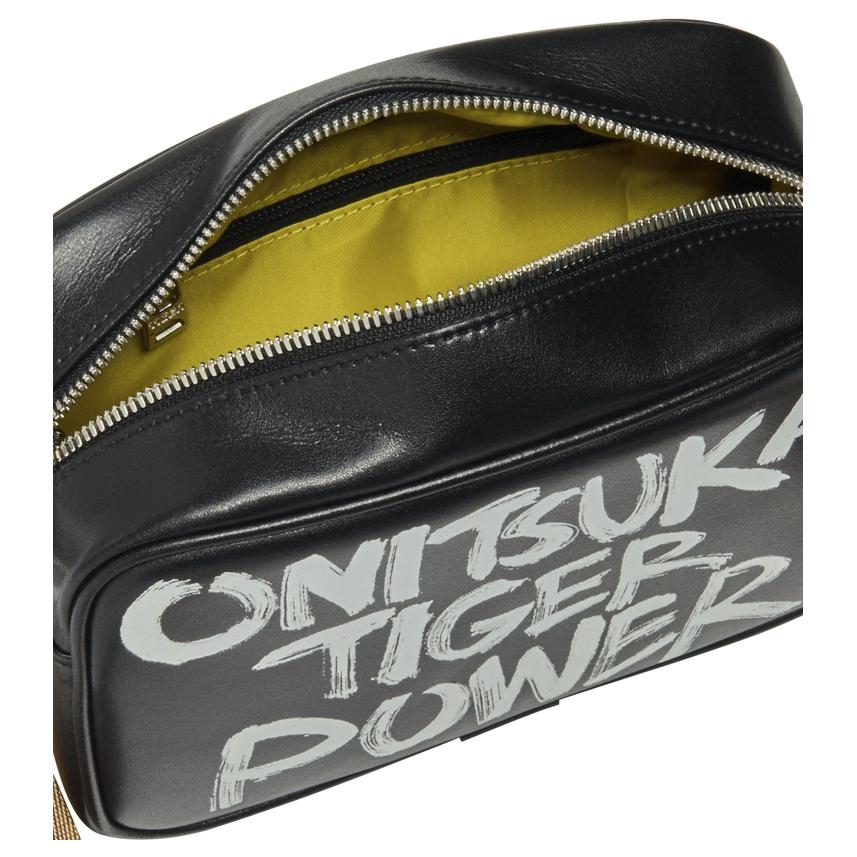 New Onitsuka Tiger Synthetic Leather Shoulder Bag Medium Unisex Black 3183B222-001